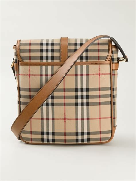 burberry leather check messenger|Burberry Check Messenger Bag .